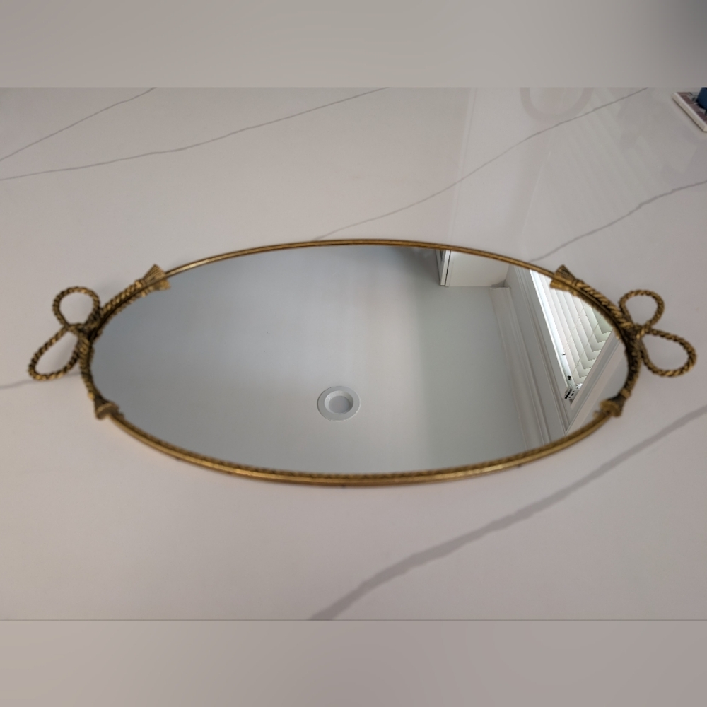 Vintage Rope Bow Tassel Vanity Tray